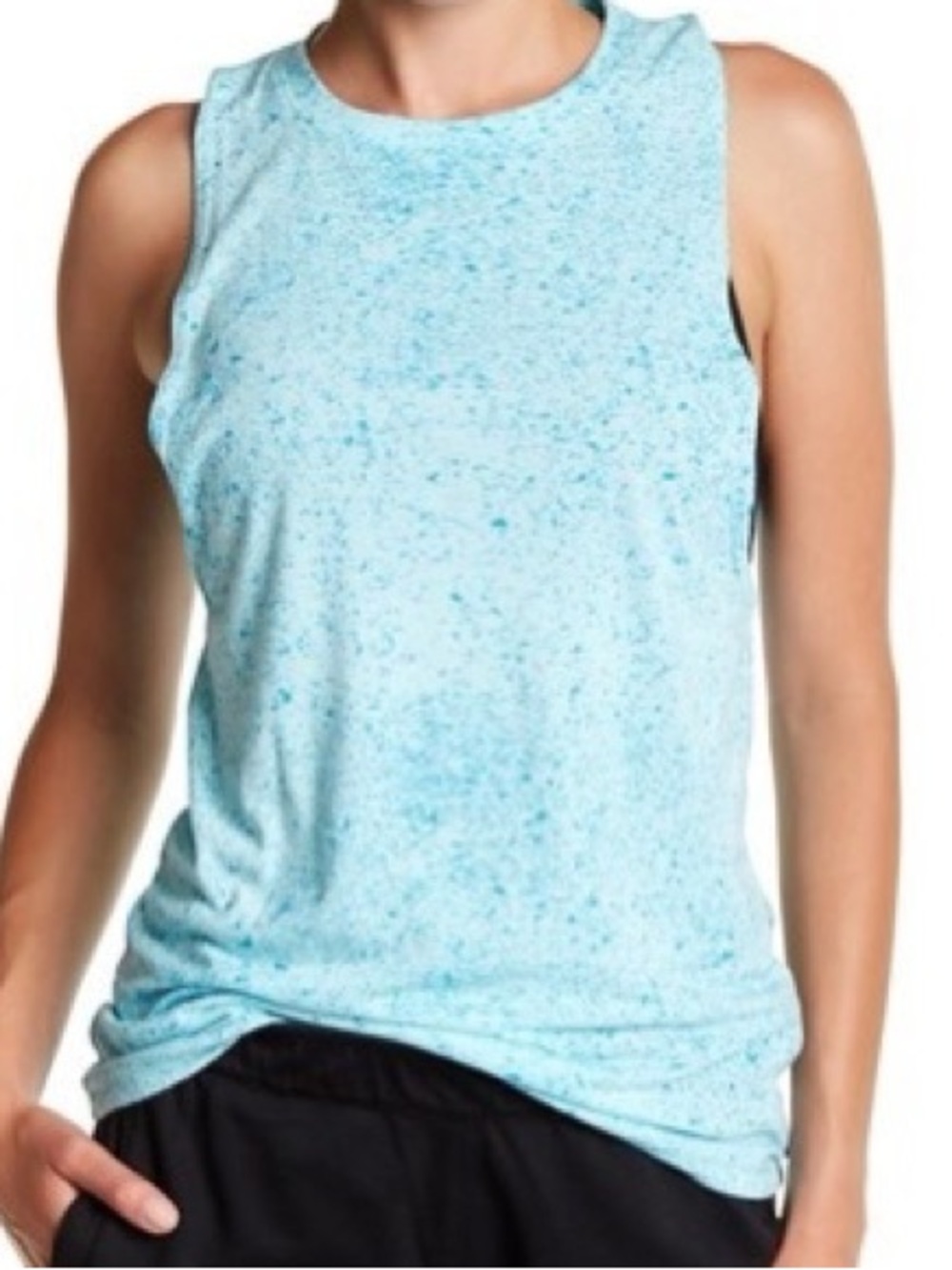 Adidas Light Blue Speckled Sleeveless Women's Tank Top